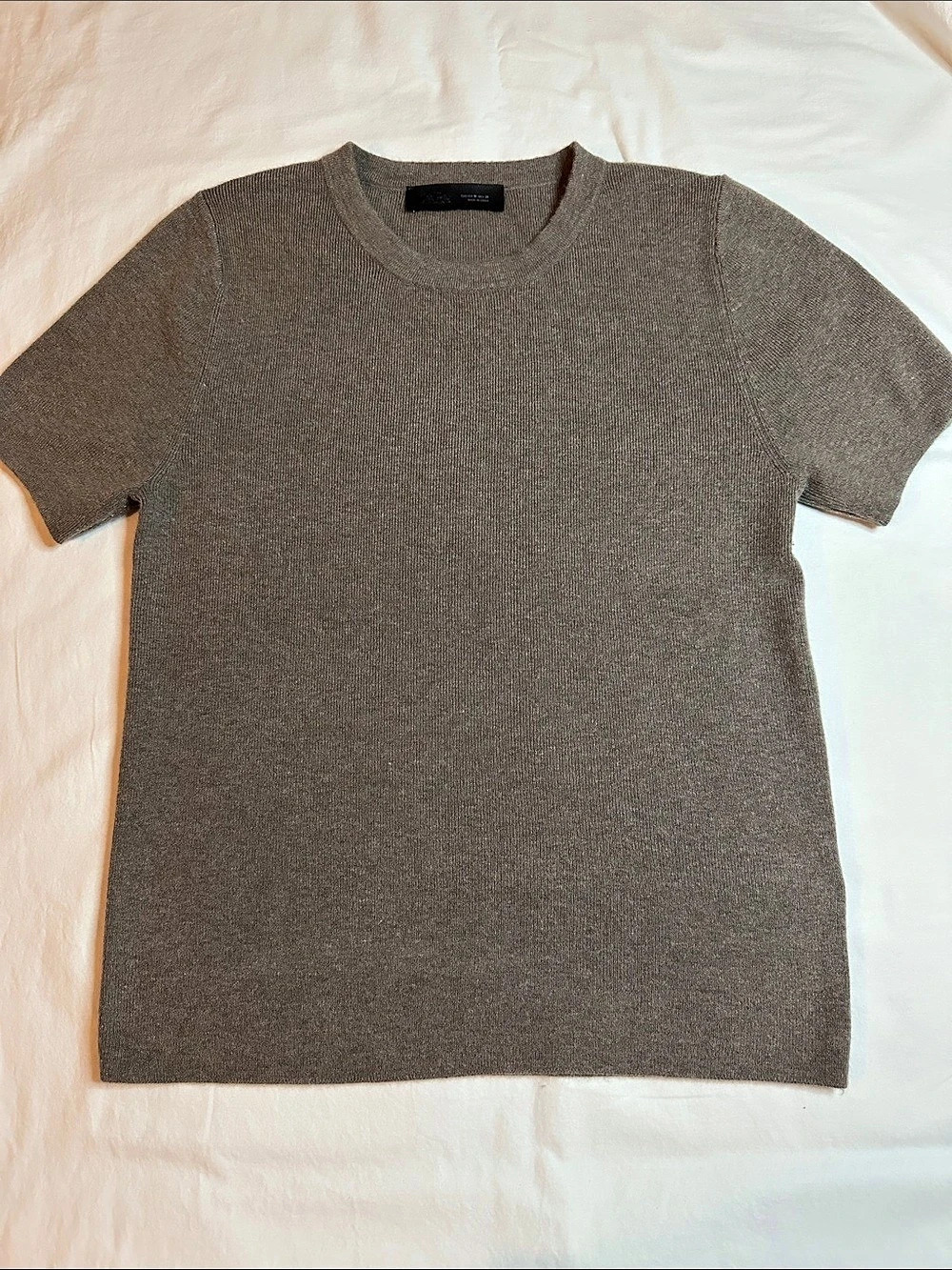 Zara Soft-Touch Knit Top Short Sleeve Size M
